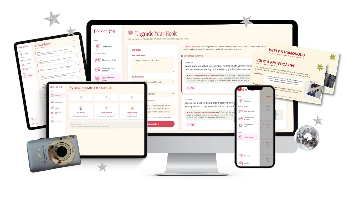 Hook On You on desktop, tablet and phone